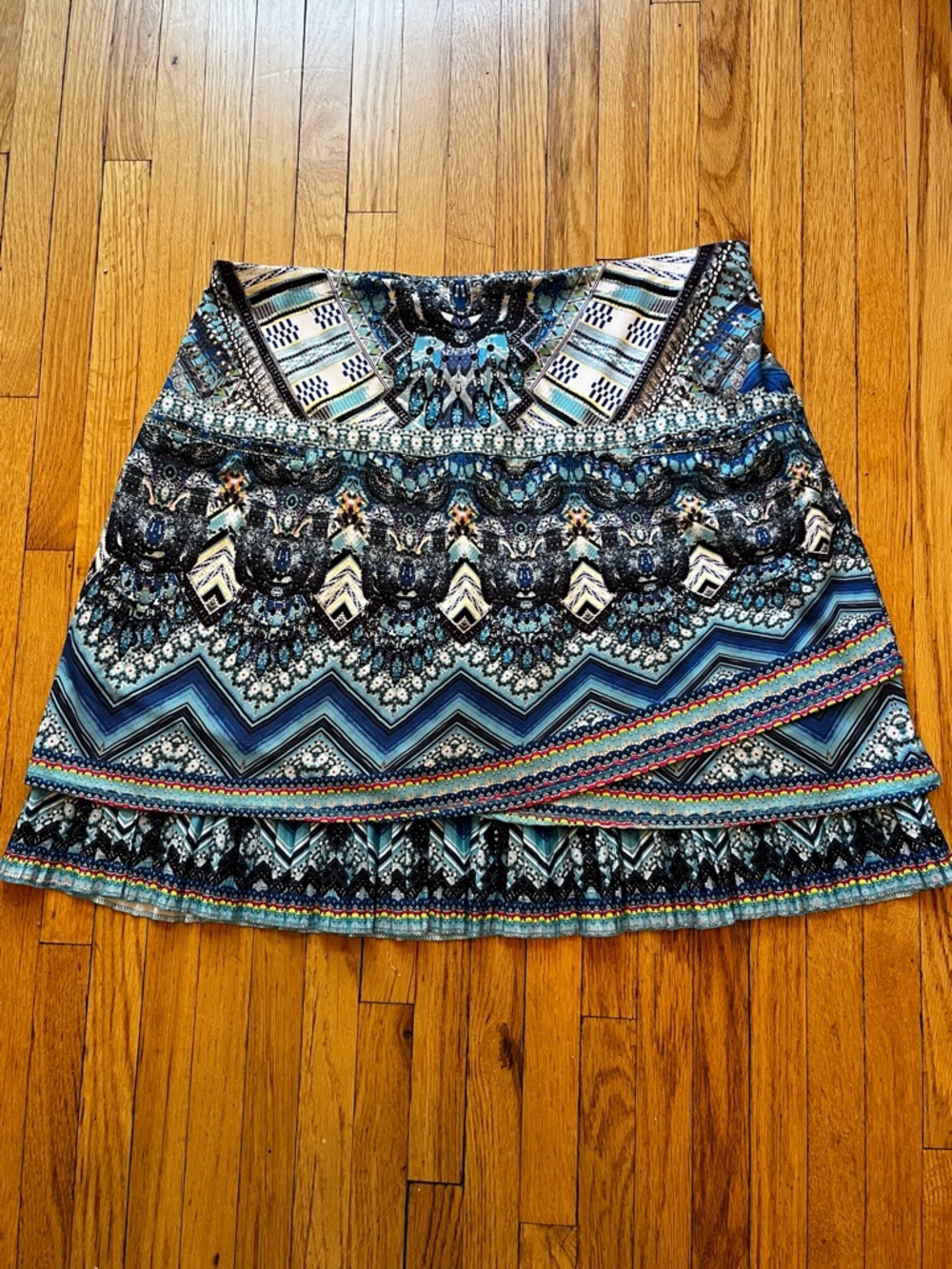 Blue Patterned Women’s Skirt